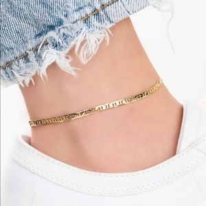 18K Gold Ankle Bracelet.